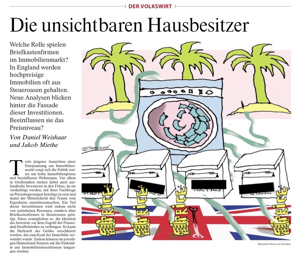 Frankfurter Allgemeine Zeitung print article on offshore ownership in the UK housing market